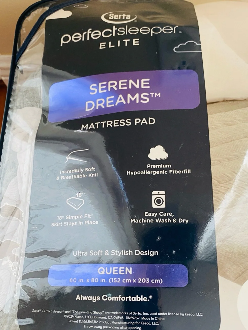 Serta Mattress Pad Queen Perfect Sleeper Gray